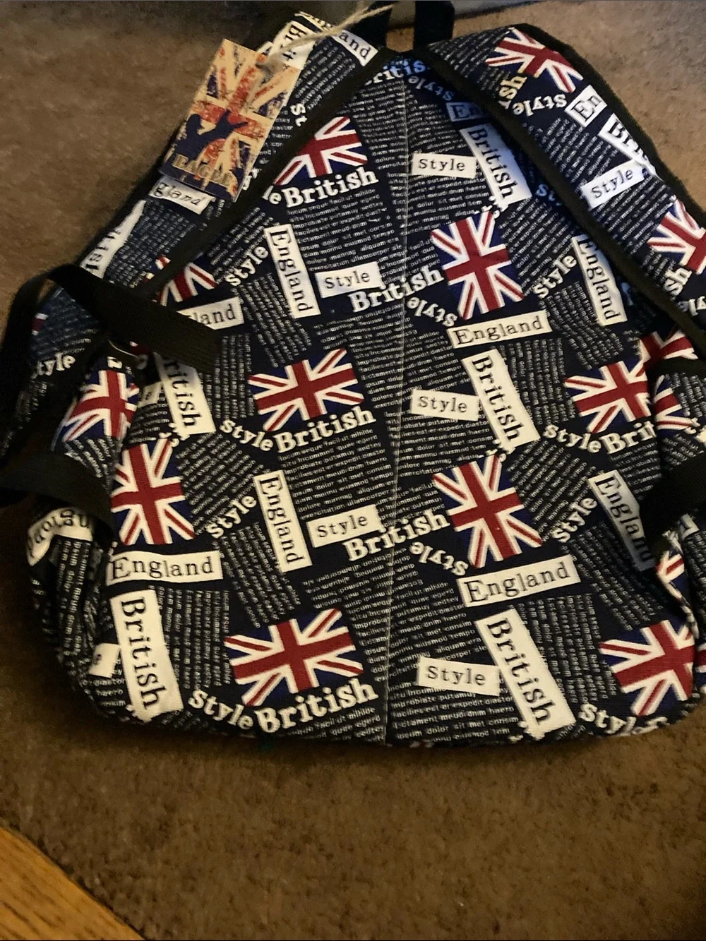 British logo backpack brand new size s/m